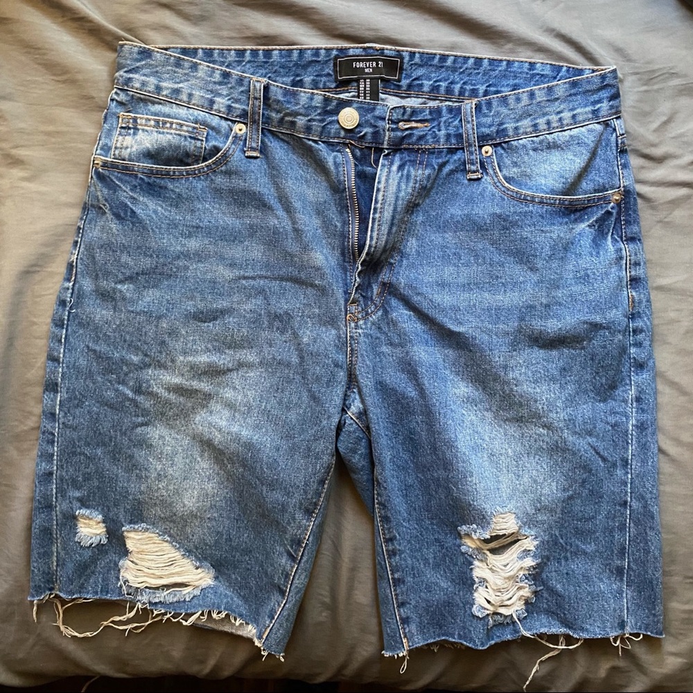 Forever 21 distressed denim shorts